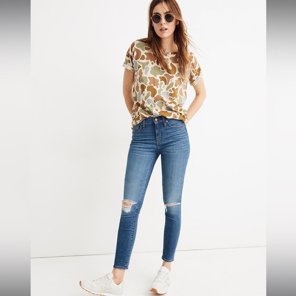 Madewell 9" Mid-Rise Skinny Crop Jeans in Delmar Wash K7517 - Picture 1 of 12